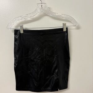 Faux Leather Women's Skirt